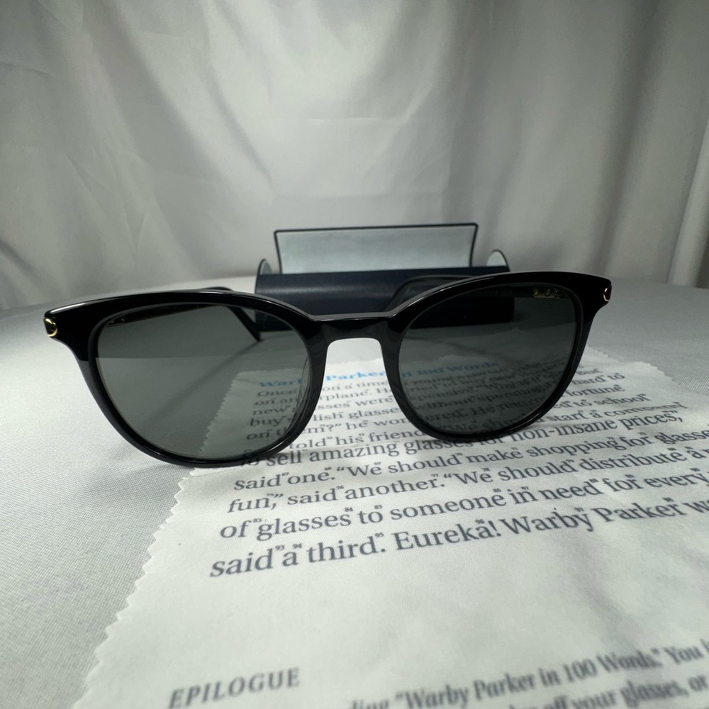 Warby Parker Durand M 3102 Black Sunglasses and Case - Picture 2 of 10